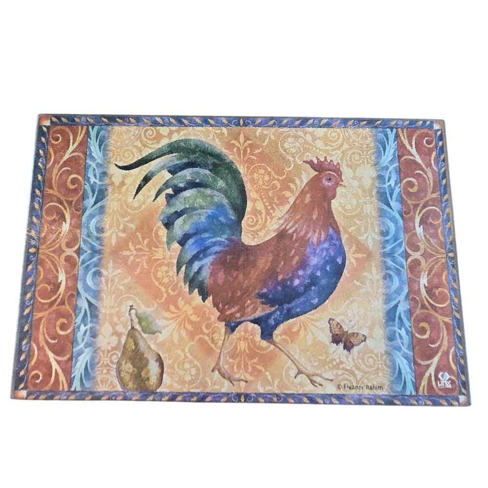 Linx Vintage Rooster Glass Cutting And Serving Board Elanor Rahim